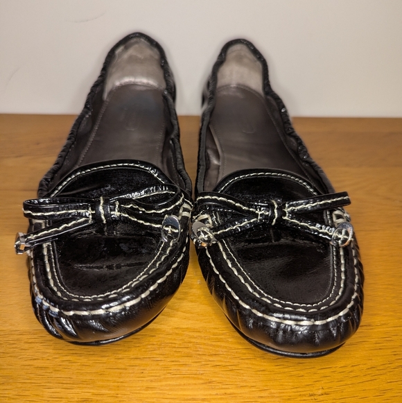 ⭐Coach⭐ Black Patent Leather Loafers Women’s - Size 8.5 - Classic Flats - Picture 2 of 11